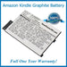 Amazon Kindle Graphite Battery Replacement Kit with Tools, Video Instructions and Extended Life Battery - NewPower99 USA