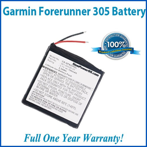 Garmin Forerunner 305 Battery - Extended Life Battery and Full One Year Warranty - NewPower99 USA