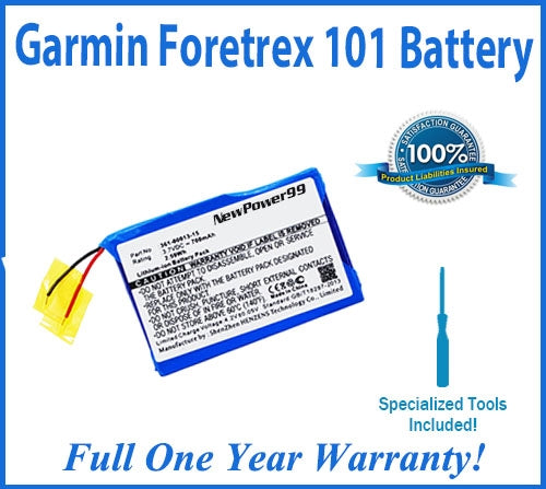 Garmin Foretrex 101 Battery Replacement Kit with Special Installation Tools, Extended Life Battery and Full One Year Warranty - NewPower99 USA