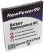 Garmin DriveTrack 70 Battery Replacement Kit with Tools, Video Instructions and Extended Life Battery - NewPower99 USA