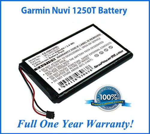 Battery Replacement Kit For The Garmin Nuvi 1250T GPS - NewPower99 USA