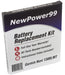 Garmin Nuvi 1300LMT Battery Replacement Kit with Tools, Video Instructions and Extended Life Battery - NewPower99 USA