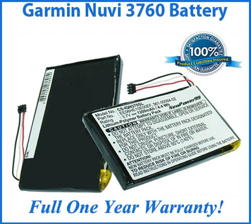 Garmin Nuvi 3760 Battery Replacement Kit with Tools, Video Instructions and Extended Life Battery - NewPower99 USA
