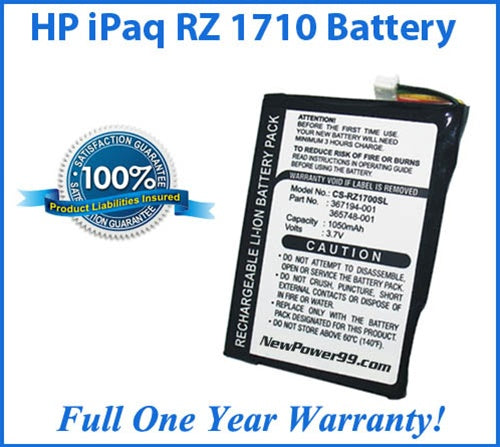 HP iPAQ RZ1710 Battery Replacement Kit with Tools, Video Instructions and Extended Life Battery - NewPower99 USA
