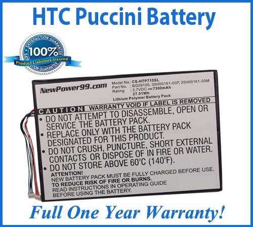 HTC Puccini Battery Replacement Kit with Tools, Video Instructions and Extended Life Battery - NewPower99 USA