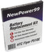 HTC Flyer P510E Battery Replacement Kit with Tools, Video Instructions and Extended Life Battery - NewPower99 USA