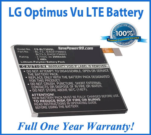 LG Optimus Vu LTE Battery Replacement Kit with Tools, Video Instructions and Extended Life Battery - NewPower99 USA