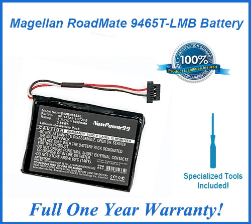 Magellan Roadmate 9465T-LMB Extended Life Battery with Installation Tools and Full One Year Warranty - NewPower99 USA