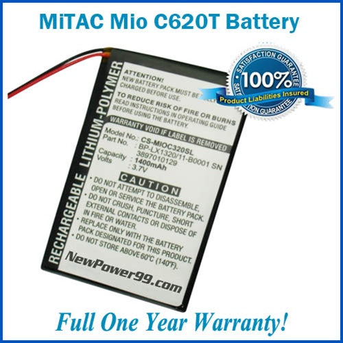 Battery Replacement Kit For MIO C620T - NewPower99 USA