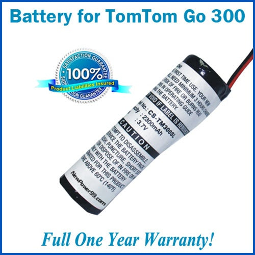 Extended Life Battery For The TomTom Go 300 GPS with Special Installation Tools - NewPower99 USA