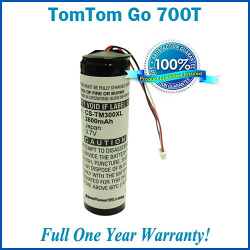 Super Extended Life Battery For The TomTom Go 700T GPS with Special Installation Tools - NewPower99 USA