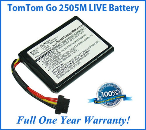 TomTom Go 2505M LIVE Battery Replacement Kit with Tools, Video Instructions and Extended Life Battery - NewPower99 USA