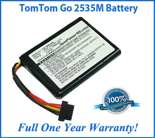 TomTom Go 2535M Battery Replacement Kit with Tools, Video Instructions and Extended Life Battery - NewPower99 USA