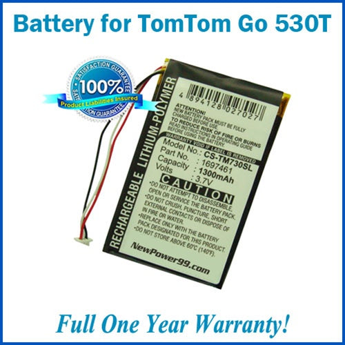 Battery Replacement Kit For The TomTom Go 530T GPS - NewPower99 USA