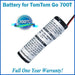 Extended Life Battery For The TomTom Go 700T GPS with Special Installation Tools - NewPower99 USA