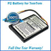 Extended Life Battery For TomTom - P2  P/N 6027A0089521 - NewPower99 USA