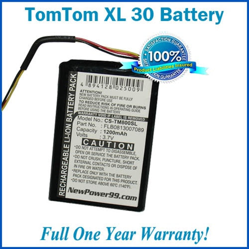 Extended Life Battery For The TomTom XL 30 GPS - NewPower99 USA
