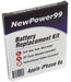 Apple iPhone 6s Battery Replacement Kit with Tools, Video Instructions and Extended Life Battery - NewPower99 USA